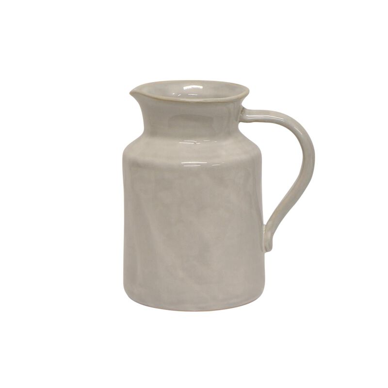 French Country Franco Rustic White Small Pitcher image number 0